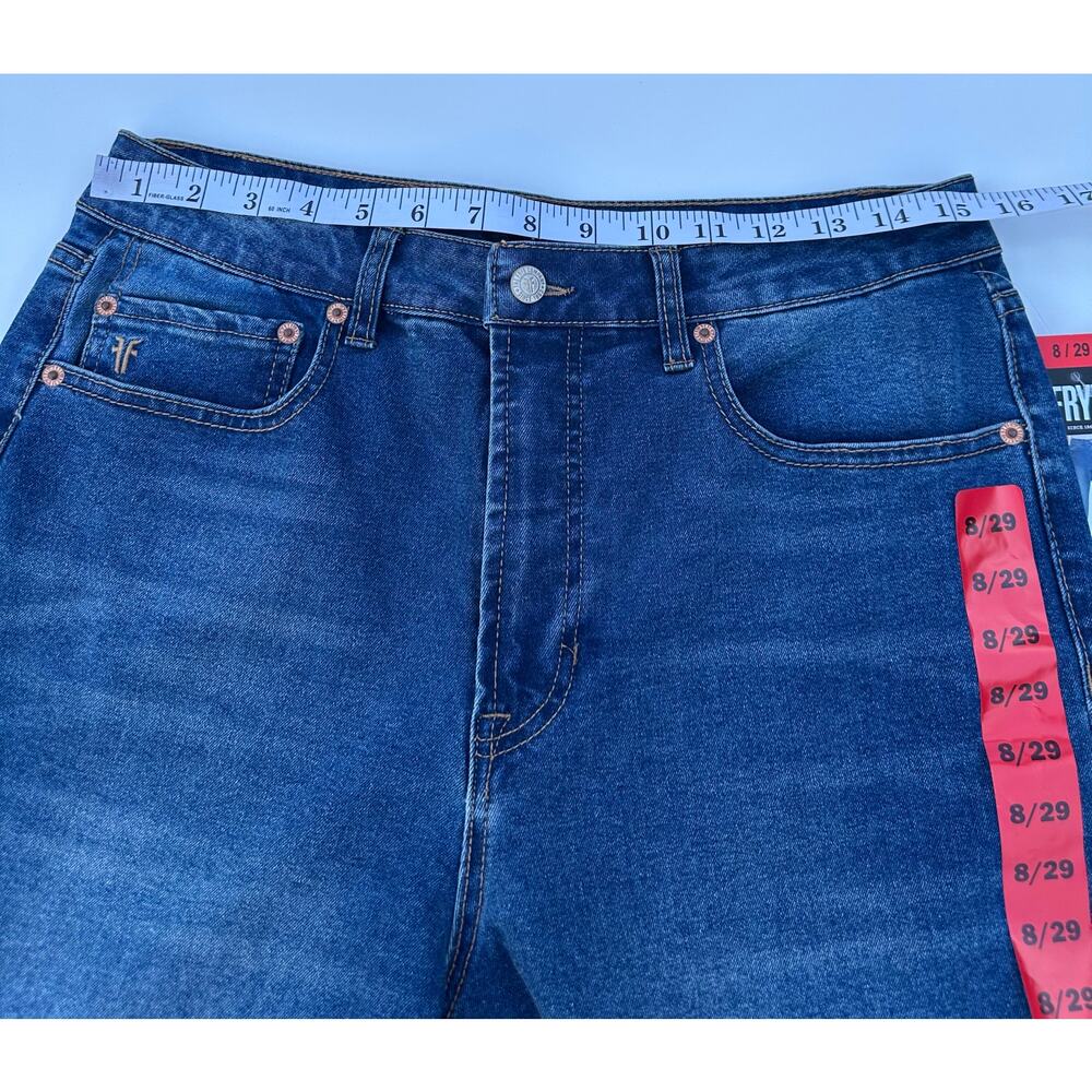 NWT Frye High Rise Cuffed Straight Leg Crop Jeans Women’s Size 8/29 Medium Wash - Picture 10 of 15